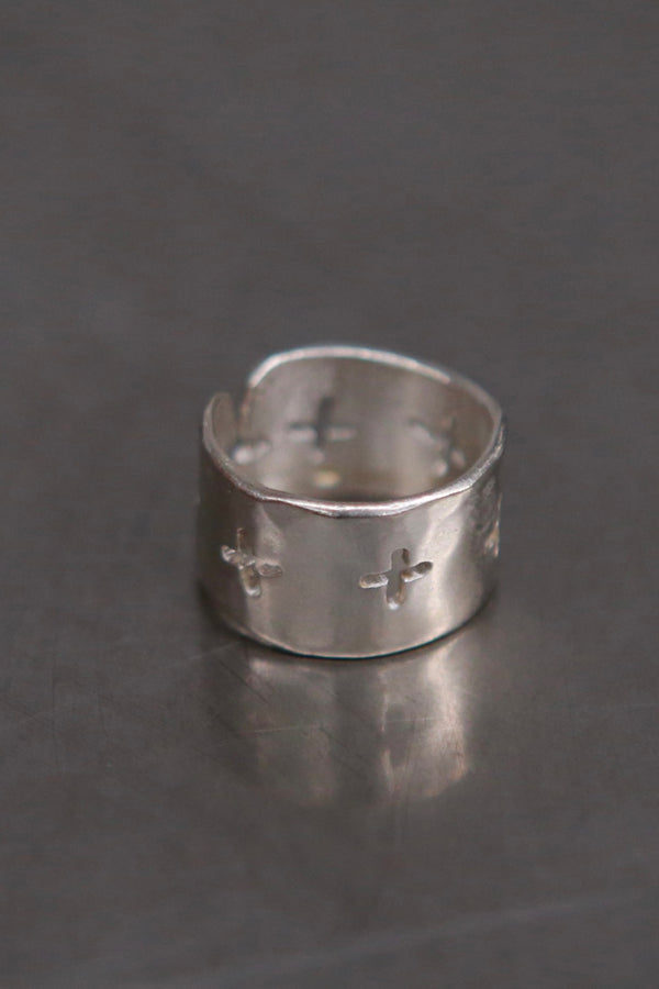 m.a+ 925 silver cross ring series Italy MA-AG53-AG-YIN AG050